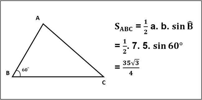 ​Công thức tính diện tích tam giác