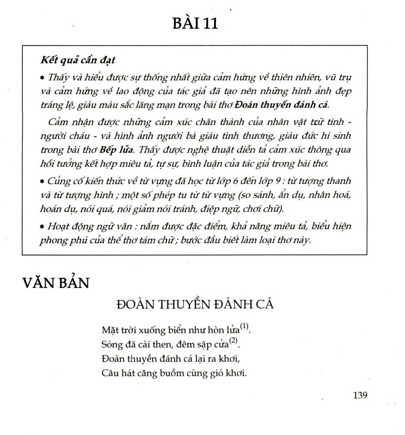 Phân tích bài thơ đoàn thuyền đánh cá